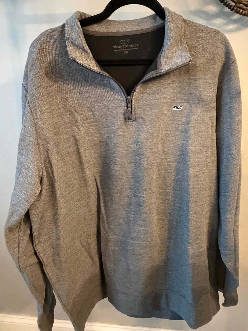 Vineyard Vines Men's Gray Quarter-Zip Sweater - XXL